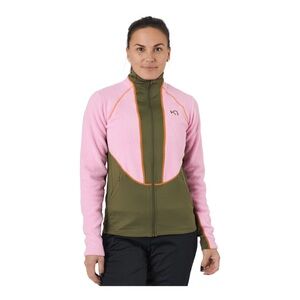 KARI TRAA Ragnhild Full Zip Midlayer Jacket – Size S, Prism Pink / Olive